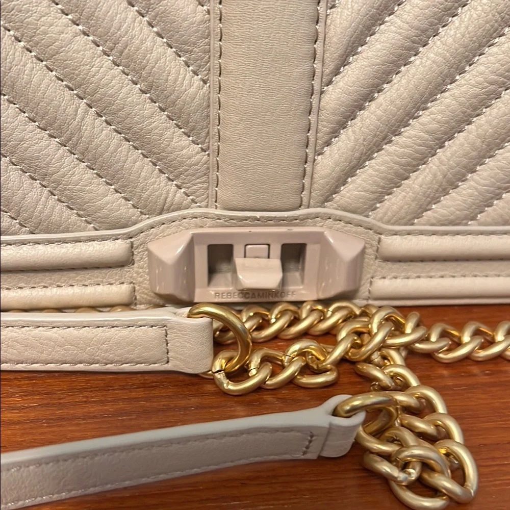 Rebecca Minkoff Cream and Gold Crossbody Bag leather - Picture 3 of 8